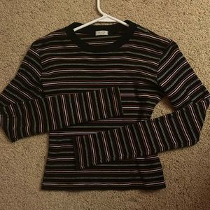 John galt brandy melville striped fitted long sleeve